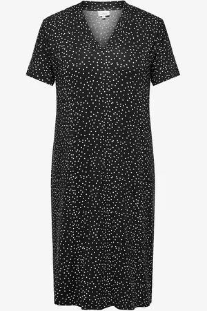 ONLY Kjole carFyrla S/S V-neck Blk Aop Dress