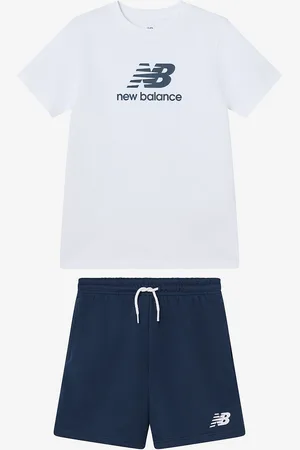 New Balance Sæt Stacked Logo Tee & LB Short Set