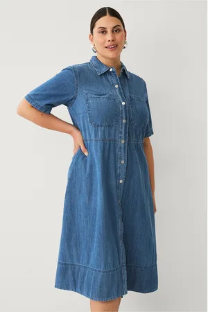 Zizzi Cowboykjole jKianta S/S Midi Dress