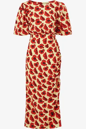 BUBBLEROOM Kjole Puff Sleeve Bow Midi Dress