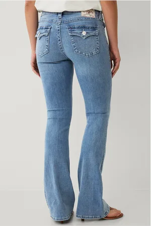True Religion Jeans Becca Mid Rise Boot Cut Flap