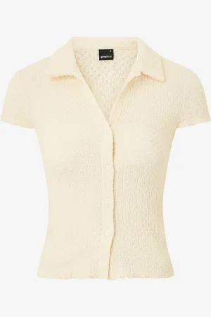 Gina Tricot Top Short Sleeve Buttoned Top