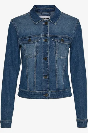 Noisy May Cowboyjakke nmDebra L/S Blue Denim Jacket