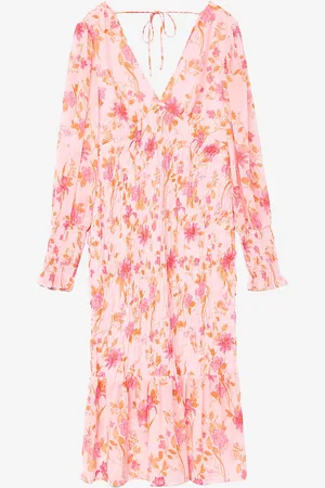 VERO MODA Kjole vmFlora LS V-neck Calf Dress
