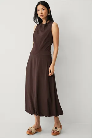 MANGO Maxi kjole Dress Terra