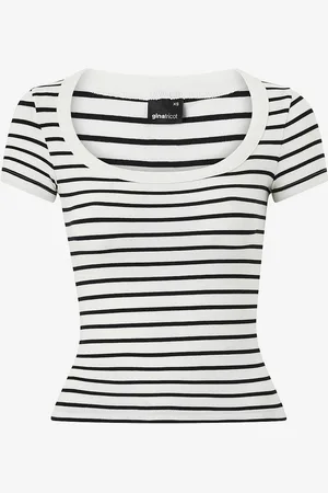 Gina Tricot Top Rib Short Sleeve Top