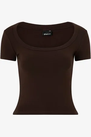 Gina Tricot Top Rib Short Sleeve Top