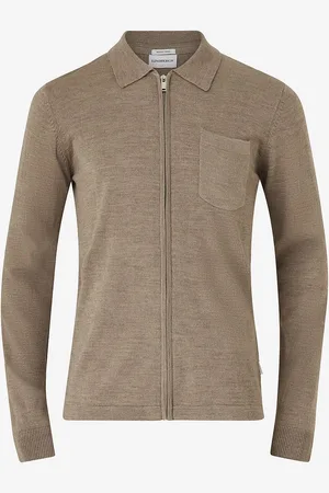 Lindbergh Cardigan Merino Polo Collar Cardigan