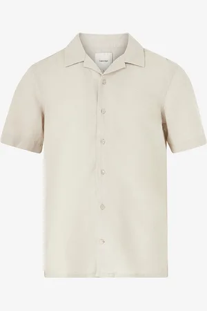 Calvin Klein Hørskjorte Linen Cotton Cuban S/S Shirt