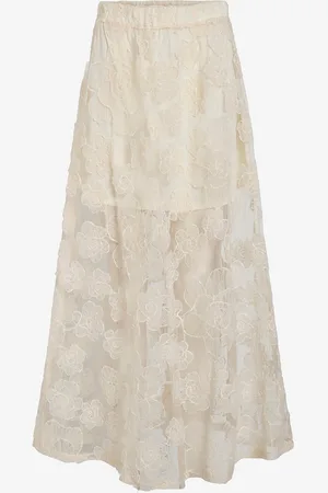VILA Maxi nederdel viKaria HW Lace Midi Skirt