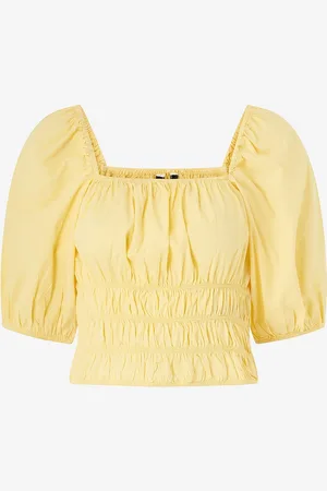 BUBBLEROOM Bluse Square Neck Smock Top