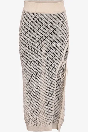 Noisy May Maxi nederdel nmGianna HW Ankle Slit Knit Skrt FW