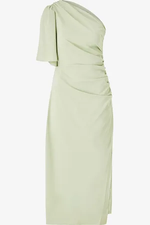 BUBBLEROOM Kjole Ruched One Shoulder Midi Dress