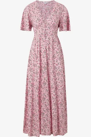 BUBBLEROOM Maxi kjole Butterfly Sleeve Viscose Maxi Dress