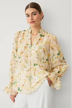 ELLOS Chiffonbluse med knaplukning