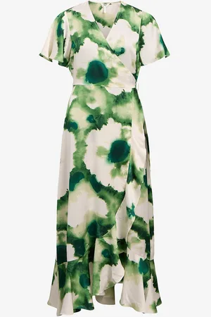 Object Maxi kjole Objsally Papaya S/s Wrap Long Dress