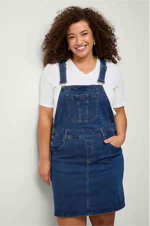 Zizzi Cowboykjole jSilja Dungaree Abk Dress