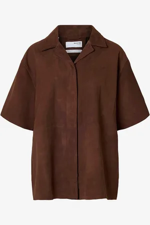 SELECTED Ruskindsskjorte slfSophie Suede 2/4 Shirt