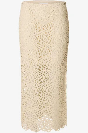 SELECTED Nederdel slfAlima HW Midi Crochet Skirt
