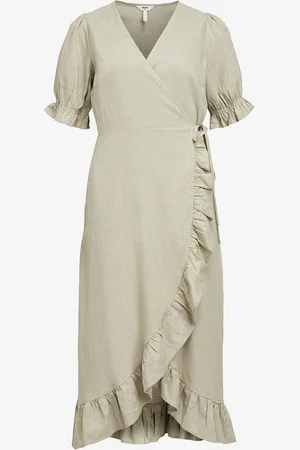 Object Slå-om kjole objAmmie S/S Wrap Long Dress