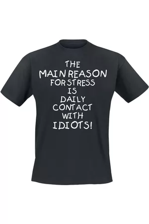 Slogans Fun T-shirt - Idiots - S till 4XL - Herrer