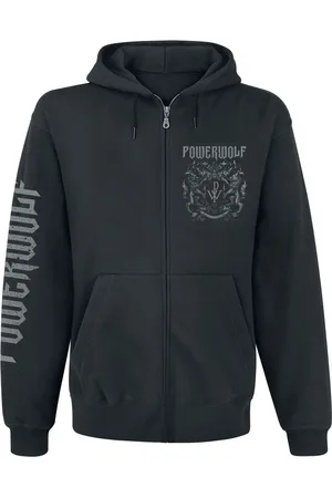Powerwolf Hættetrøje med lynlås - Crest - Metal Is Religion - M till XXL - Herrer