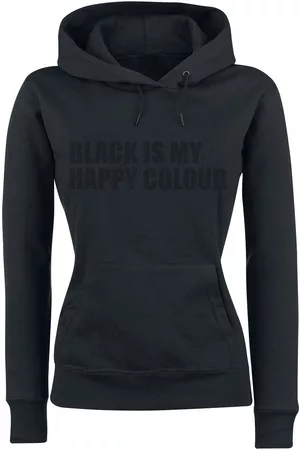 Slogans Fun Hættetrøje - Black Is My Happy Colour - S till XL - Damer