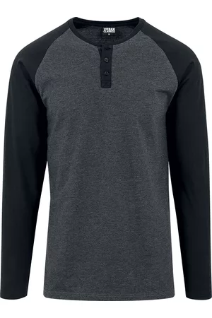 Urban classics Langærmet - Contrast Raglan Henley L/S - M till XXL - Herrer