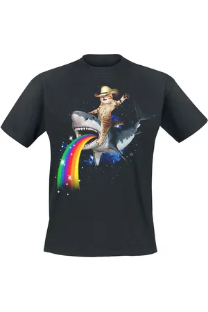Goodie Two Sleeves Fun T-shirt - Bucking Sharkaroo - S till 4XL - Herrer