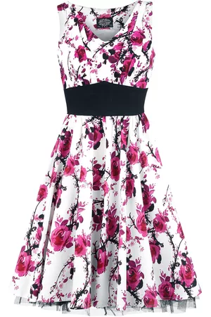 H&R London Mellemlang kjole - Pink Floral Dress - XS till XXL - Damer