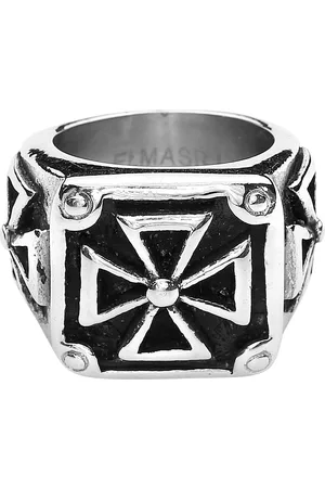 etNox hard and heavy Ring - Heavy Iron Cross - Herrer