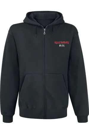 Iron Maiden Hættetrøje med lynlås - Samurai Eddie Red Graphic - M till L - Herrer