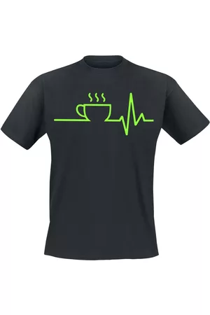 Food Fun T-shirt - Coffee ECG - S till 4XL - Herrer