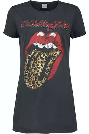 The Rolling Stones Kort kjole - Amplified Collection - Leopard Tongue - S till XXL - Damer