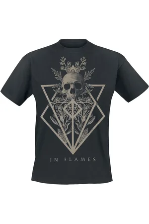 IN FLAMES T-shirt - Skull - S till 4XL - Herrer