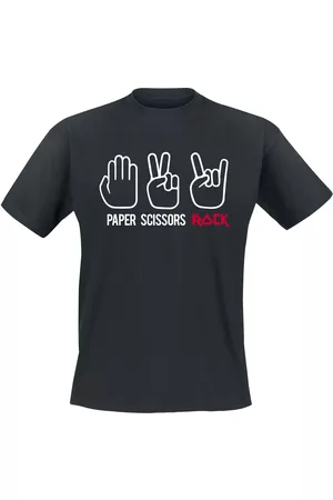 Slogans Fun T-shirt - Paper Scissors Rock - S till 3XL - Herrer