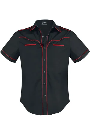 Banned Alternative Kortærmet skjorte - Plain Trim - S till 5XL - Herrer
