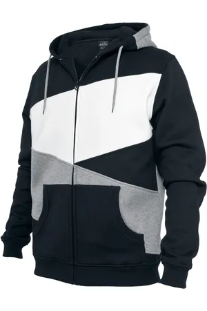 Urban classics Hættetrøje med lynlås - Zig Zag Zip Hoodie - M - Herrer