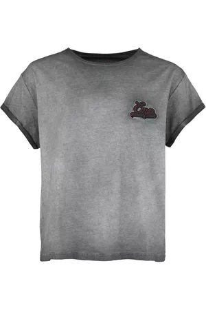 EMP T-shirt - T-Shirt with EMP embroidery and wash - S - Damer