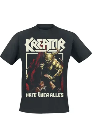 KREATOR T-shirt - Hate Über Alles Tracklist - S till XXL - Herrer