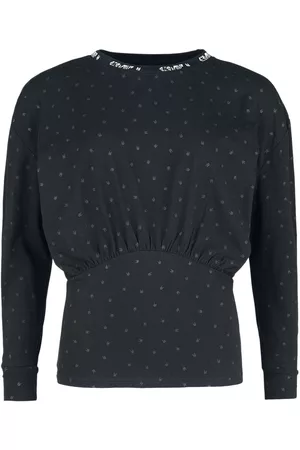 EMP Langærmet - Long-sleeved shirt with all-over rock hand print - XS till XL - Damer