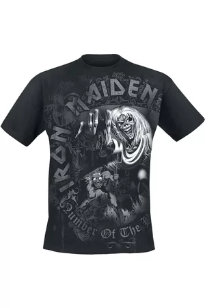 Iron Maiden T-shirt - Number Of The Beast Grey Tone - M till XXL - Herrer