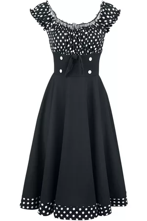 Belsira Mellemlang kjole - Schulterfreies Swing-Kleid - XS till 3XL - Damer