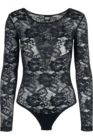 Urban classics Bodystocking - Ladies Lace Longsleeve Body - XS till XL - Damer