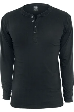 Urban classics Langærmet - Basic Henley - M till XXL - Herrer