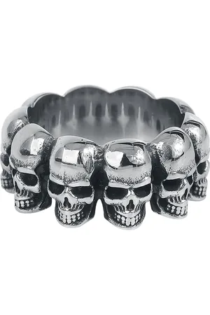 etNox hard and heavy Ring - Skulls - Unisex