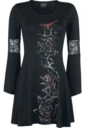 Alchemy Mellemlang kjole - Bleeding Rose - S till 3XL - Damer