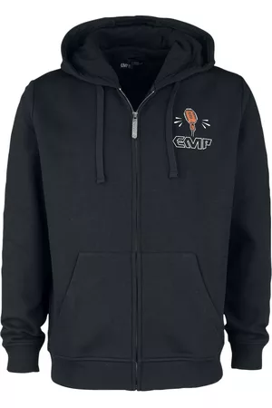 EMP Hættetrøje med lynlås - Zip hoodie with rock hand motif and EMP logo - S till XXL - Herrer