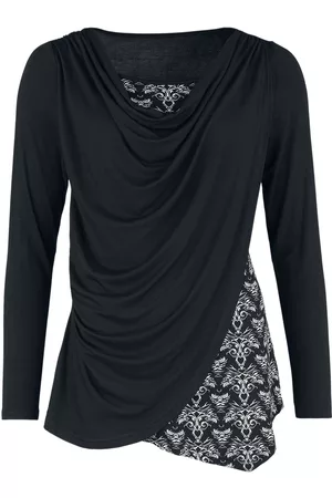 Gothicana Langærmet - Gothicana X Anne Stokes - Long-sleeved top in double-layer look - XS till XL - Damer