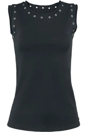 Gothicana Top - Rivet Top - S till XXL - Damer